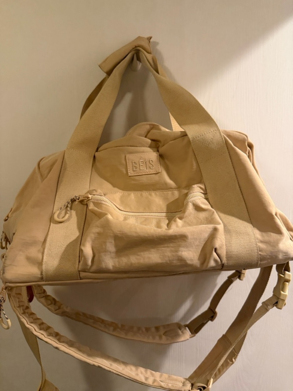 BEIS Blush Beige Duffel Travel Bag - Picture 2 of 5